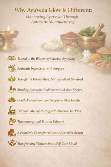 Why AyuVeda Glow Is Different: Honouring Ayurveda Through Authentic Manufacturing