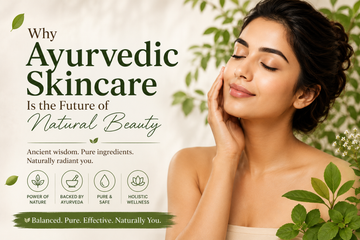 Ayurvedic skincare products with natural herbs for healthy glowing skin by AyuVeda Glow