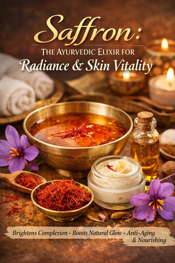 Saffron Ayurvedic elixir for skin radiance and natural glow skincare ingredient