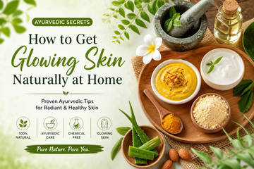 Ayurvedic ingredients like turmeric, aloe vera, and besan used for glowing skin naturally at home in India