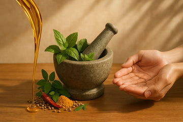 Herbal skincare products with Ayurvedic ingredients