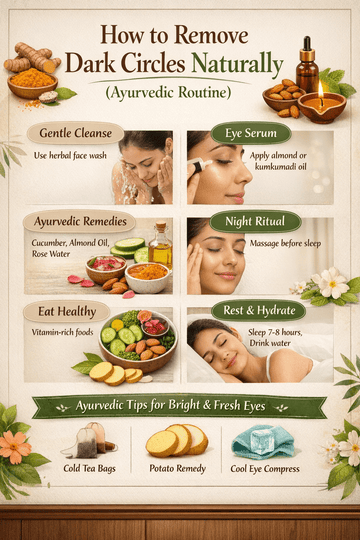 How to Remove Dark Circles Naturally (Ayurvedic Routine) - AyuVeda Glow