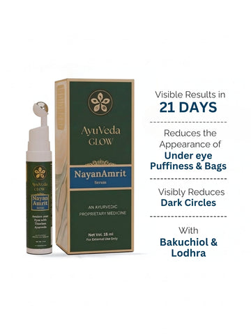 NayanAmrit: Ayurvedic Under Eye Serum -15ml – AyuVeda Glow under eye serum