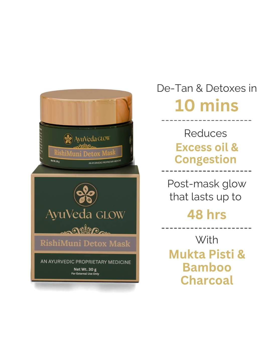 RishiMuni: Ayurvedic Detox Face Mask -30g