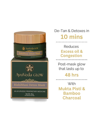 RishiMuni: Ayurvedic Detox Face Mask -30g – AyuVeda Glow face mask