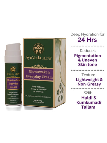 GlowAwaken: Ayurvedic Everyday Face Cream -30g – AyuVeda Glow face cream