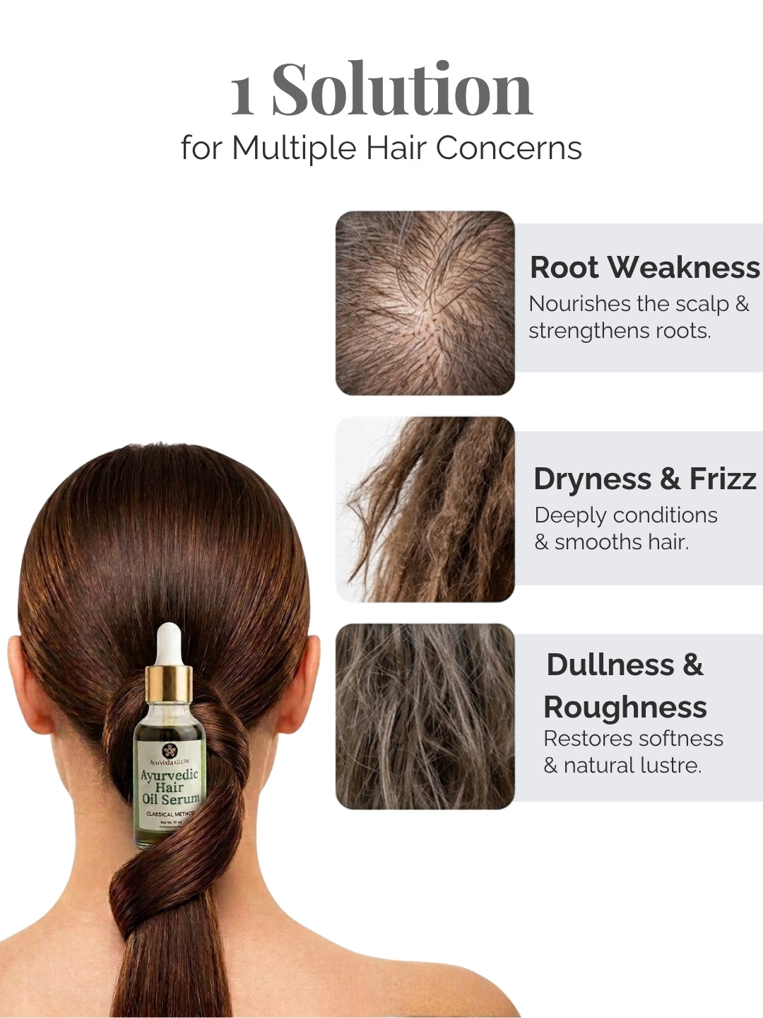 Classical Ayurvedic Hair Oil Serum -10ml – hair oil serum by AyuVeda Glow, image 2