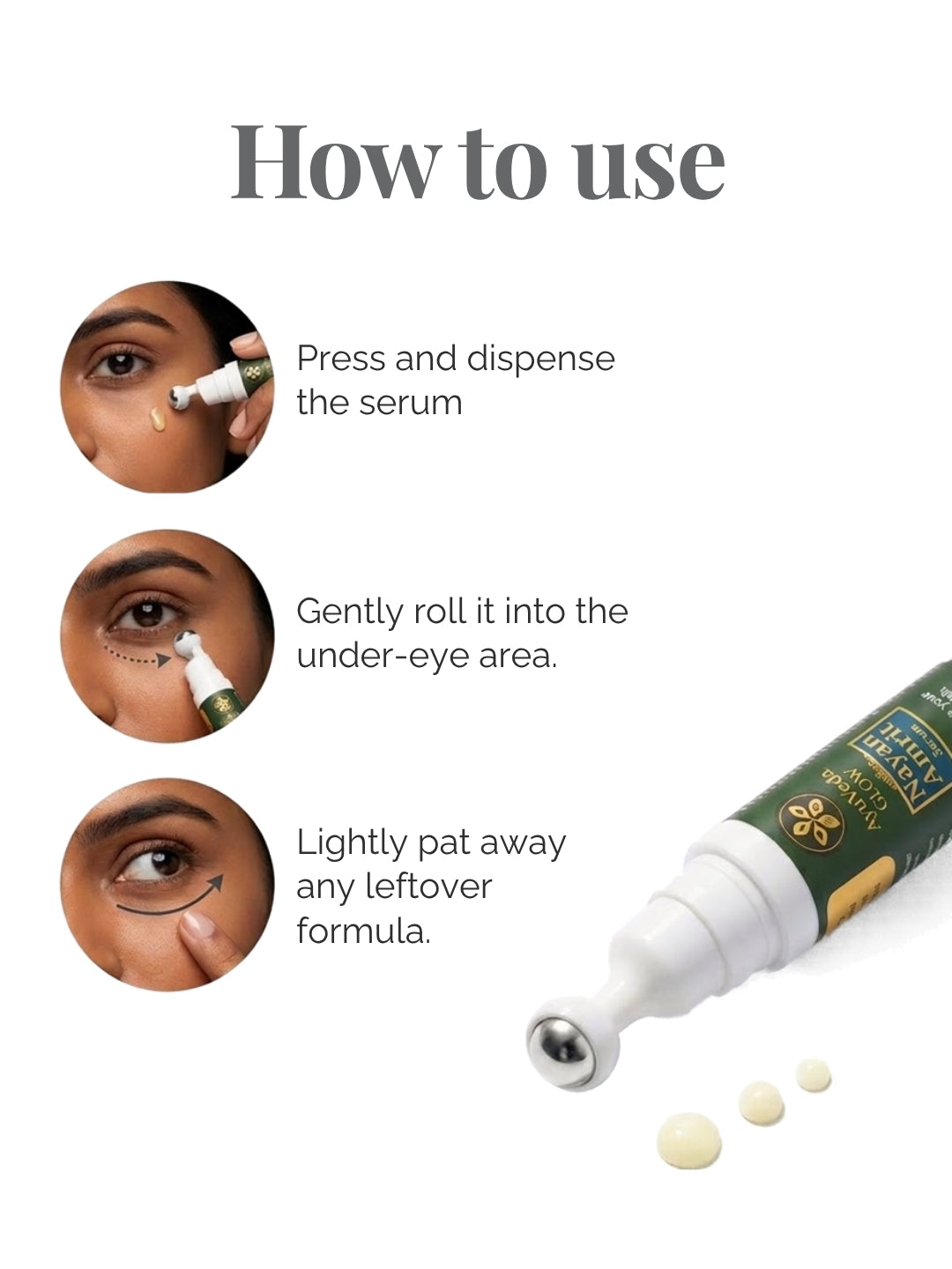 NayanAmrit: Ayurvedic Under Eye Serum -15ml – under eye serum by AyuVeda Glow, image 4