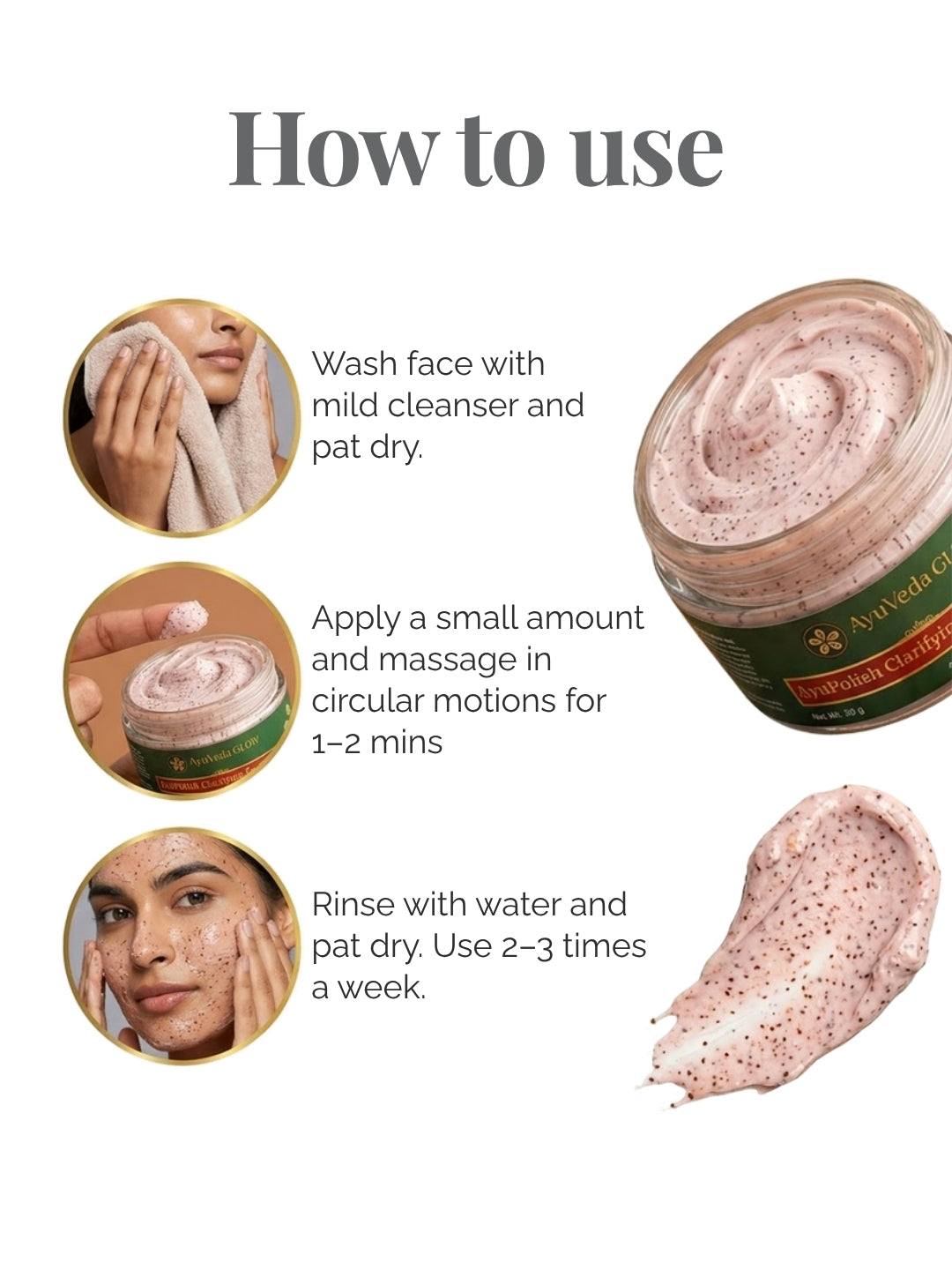 AyuPolish: Ayurvedic Clarifying Face Scrub -10g