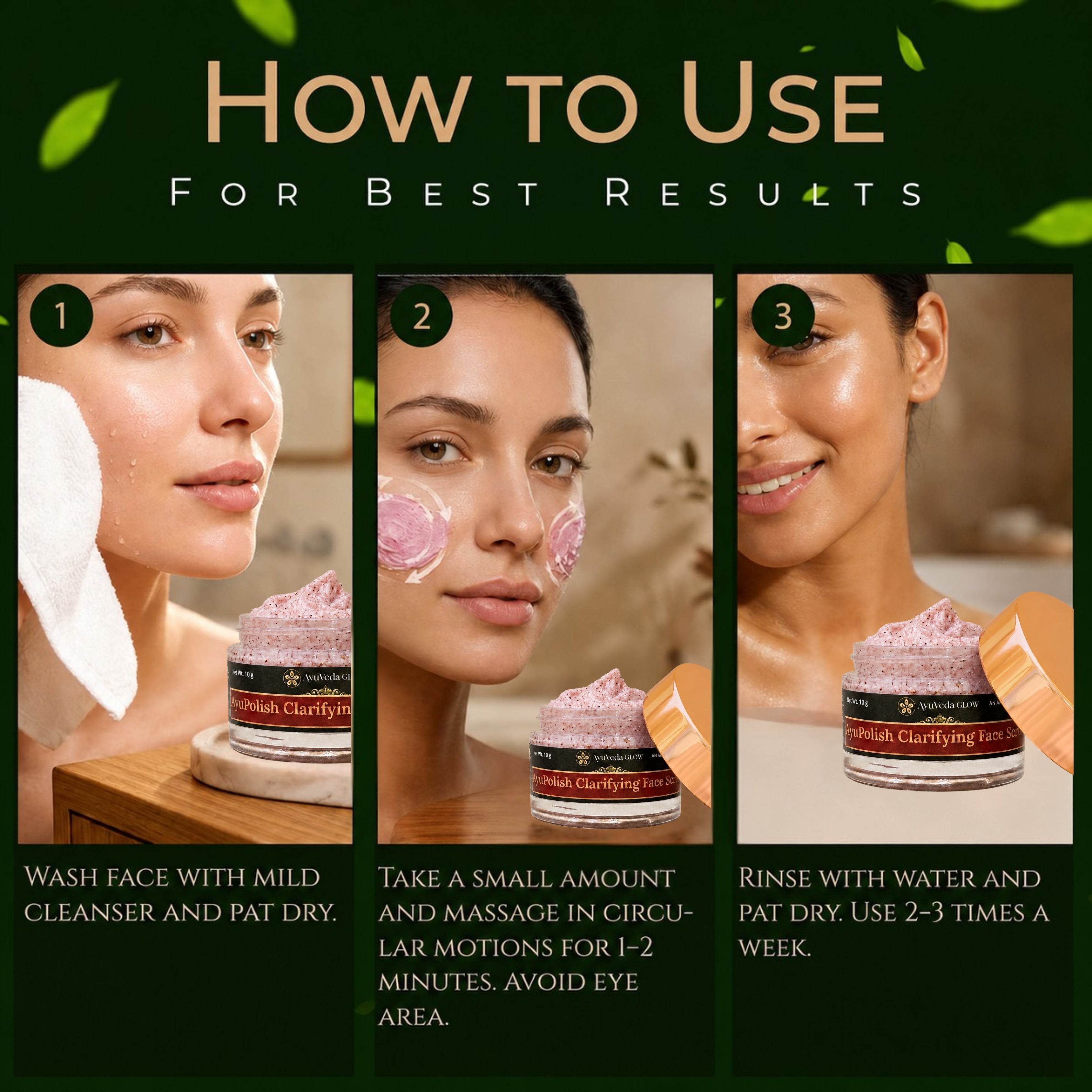 AyuPolish: Ayurvedic Clarifying Face Scrub -10g