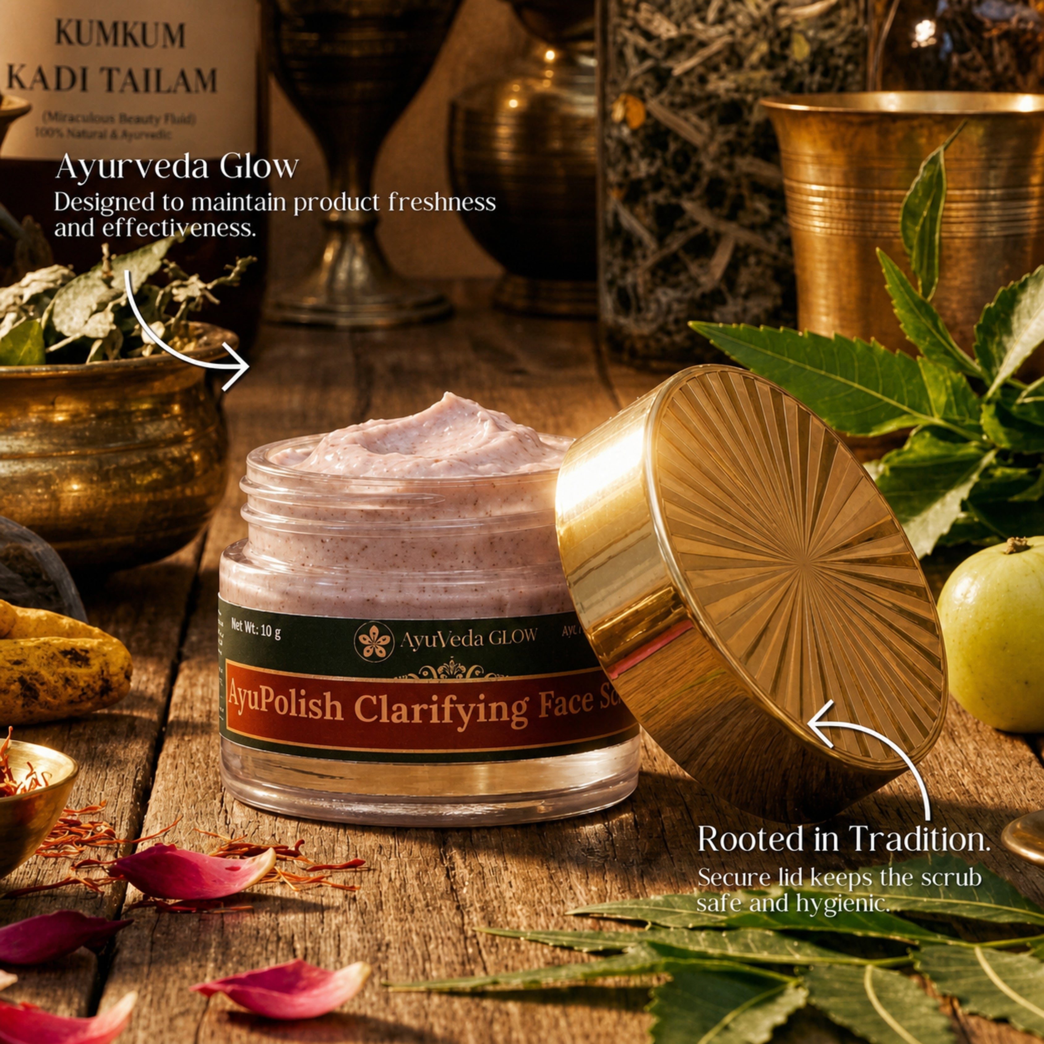 AyuPolish: Ayurvedic Clarifying Face Scrub -10g