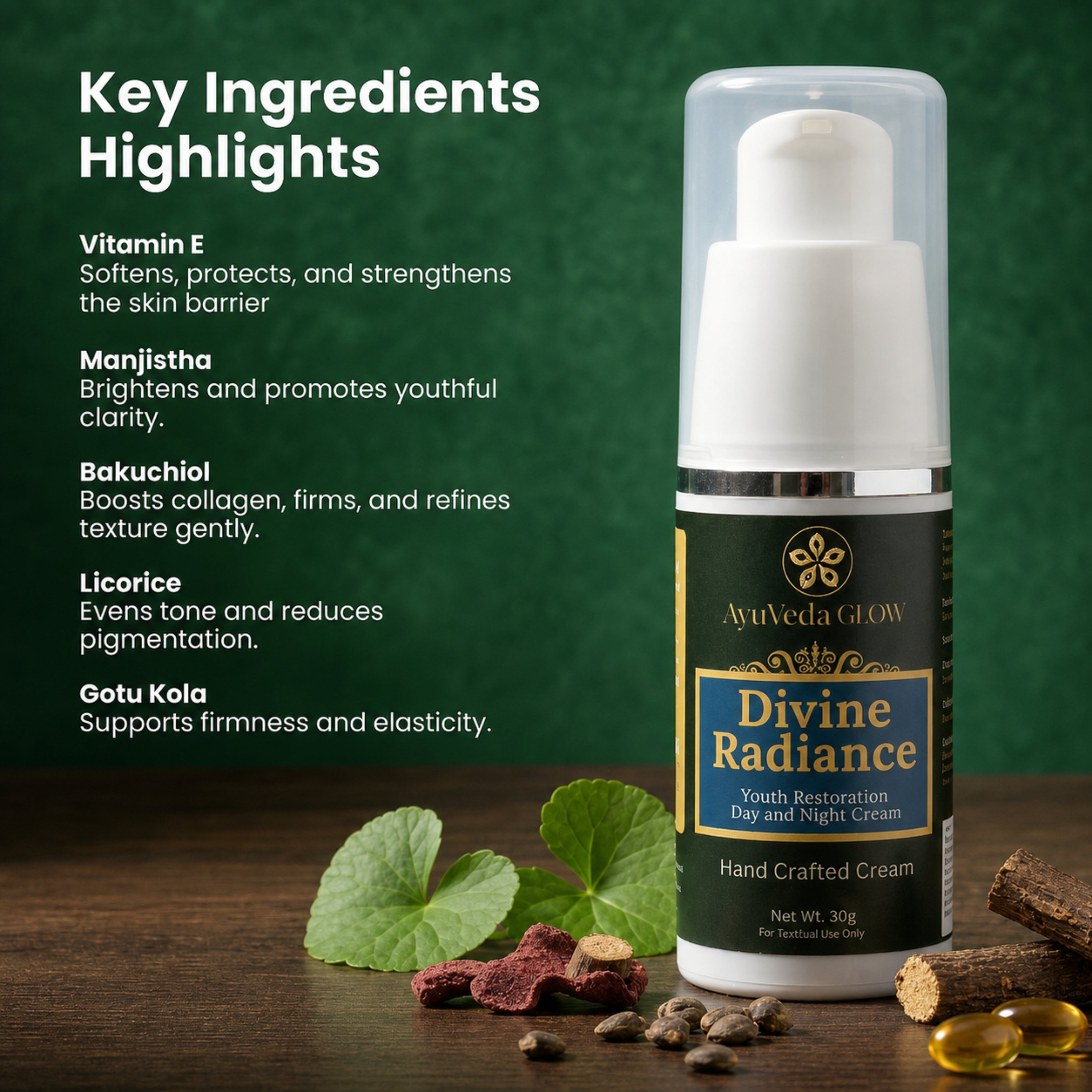 Divine Radiance: Ayurvedic Anti-Aging Cream -30g