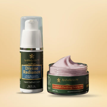Youth restoration Ayurvedic skincare combo with herbal ingredients