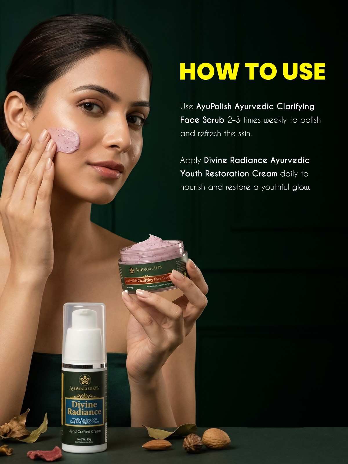 Ayurvedic anti aging skincare combo for youthful glowing skin