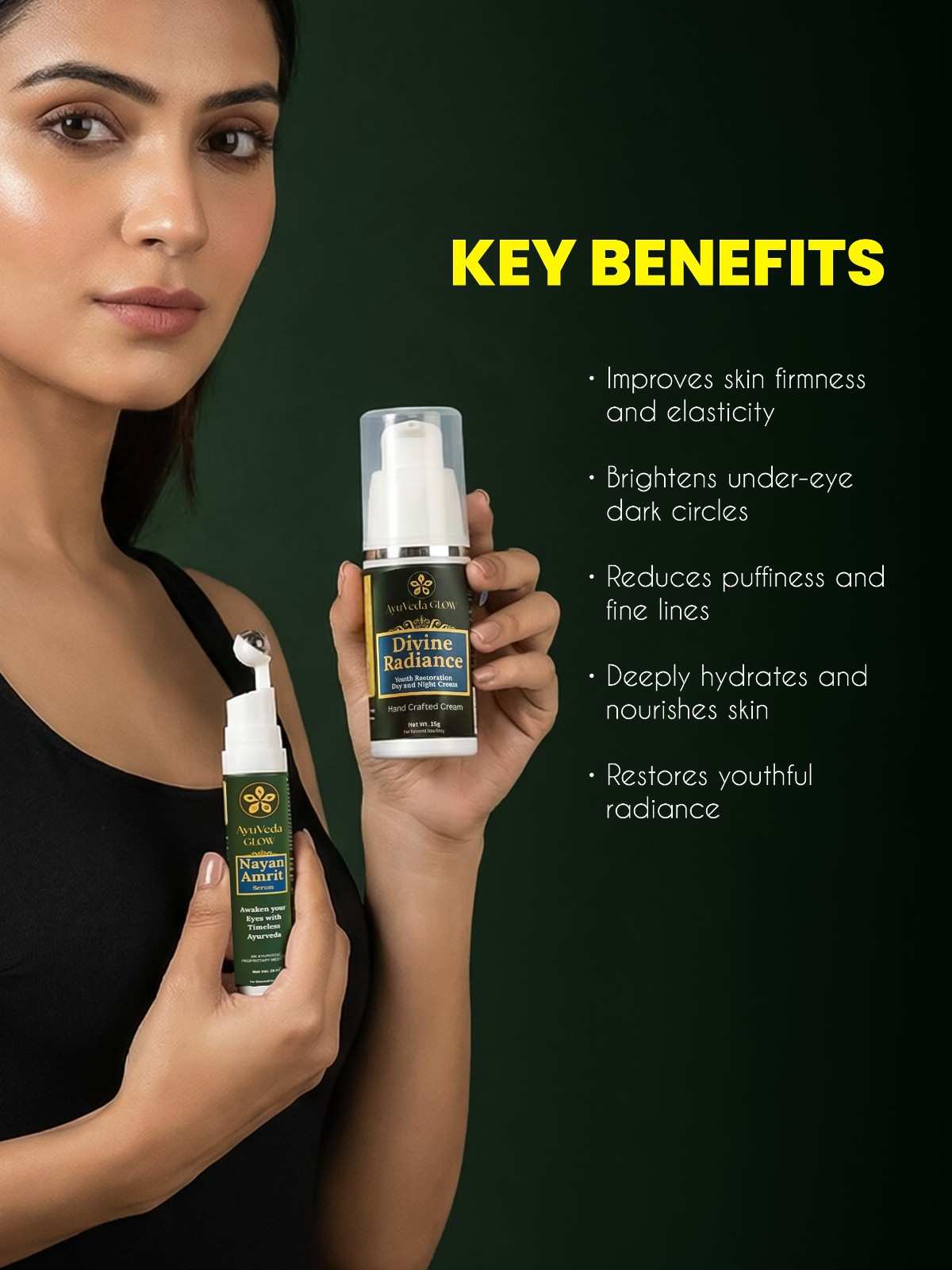 Herbal skincare combo for dark circles wrinkles and skin rejuvenation