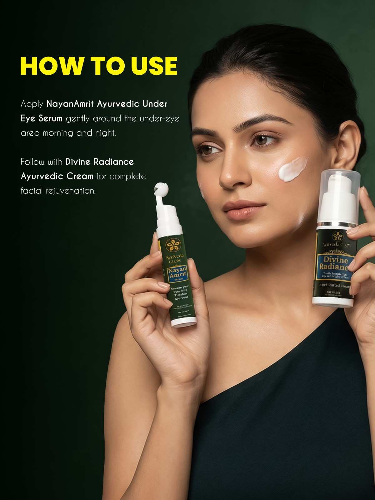 Divine Radiance youth restoration cream with Nayan Amrit eye serum combo