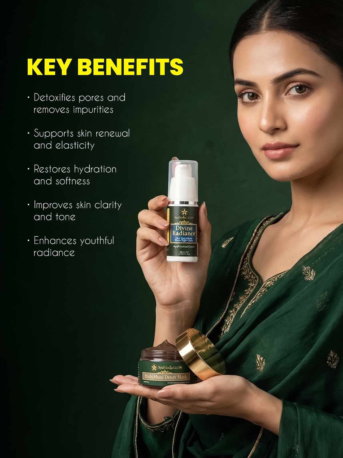 Complete Ayurvedic skincare combo for glowing youthful healthy skin