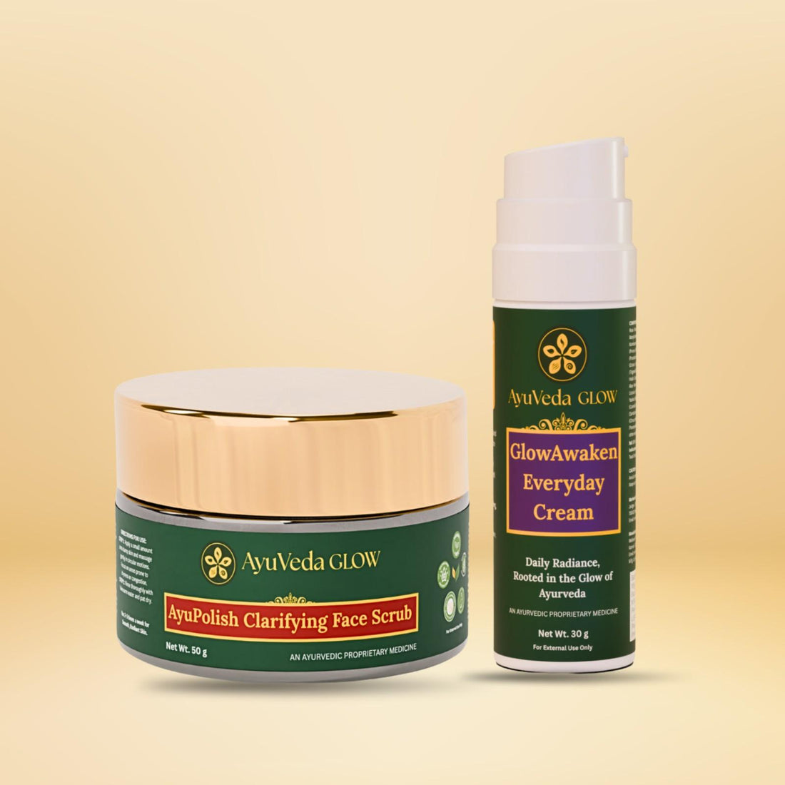 Natural Ayurvedic skincare duo for smooth bright and healthy skin