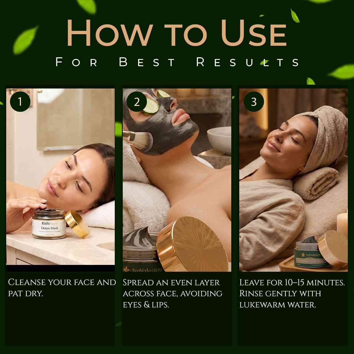 RishiMuni Ayurvedic face mask for radiant smooth and nourished skin