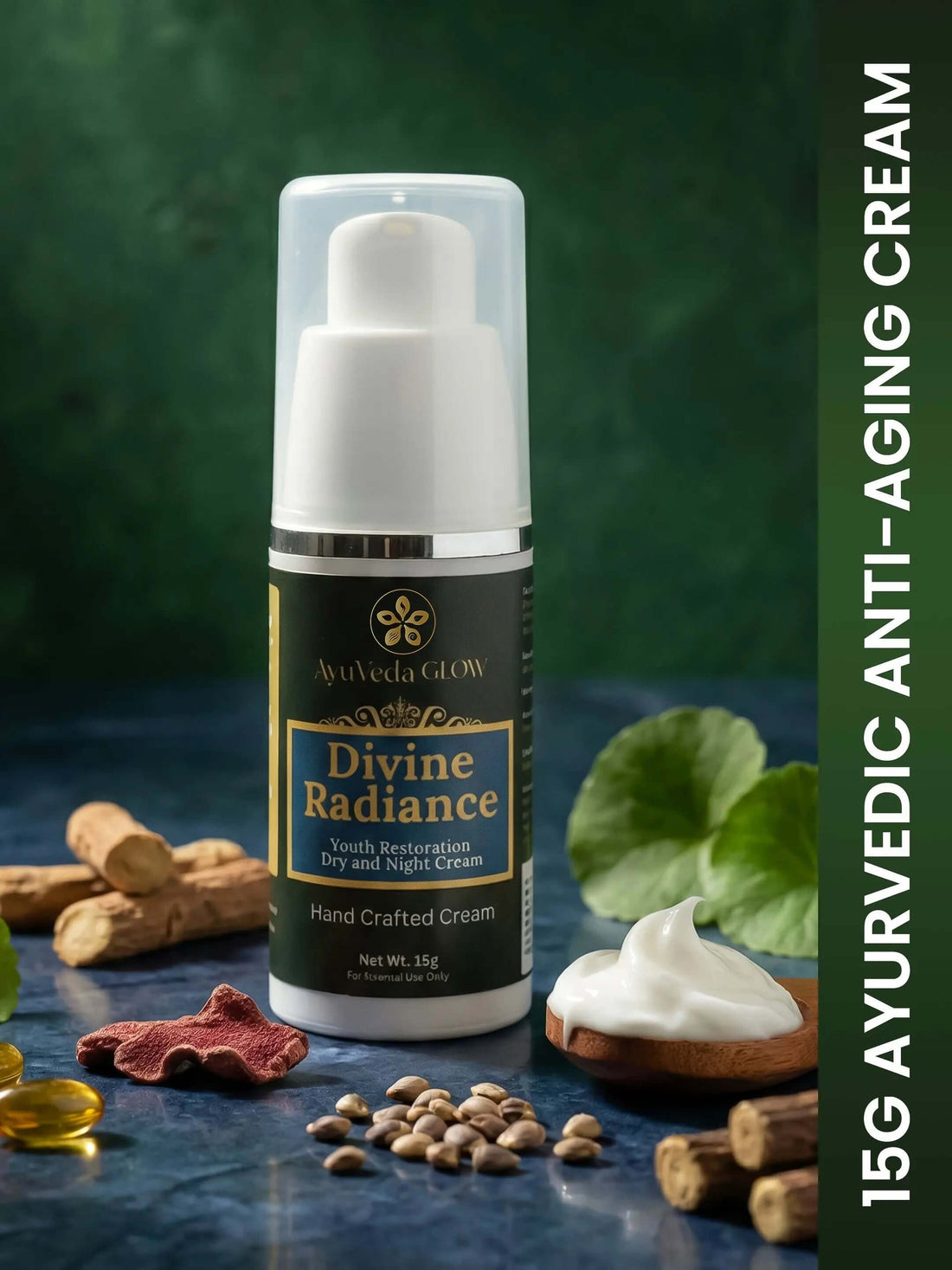 AyuVeda Glow Divine Radiance Youth Restoration Day and Night Cream premium Ayurvedic moisturizer