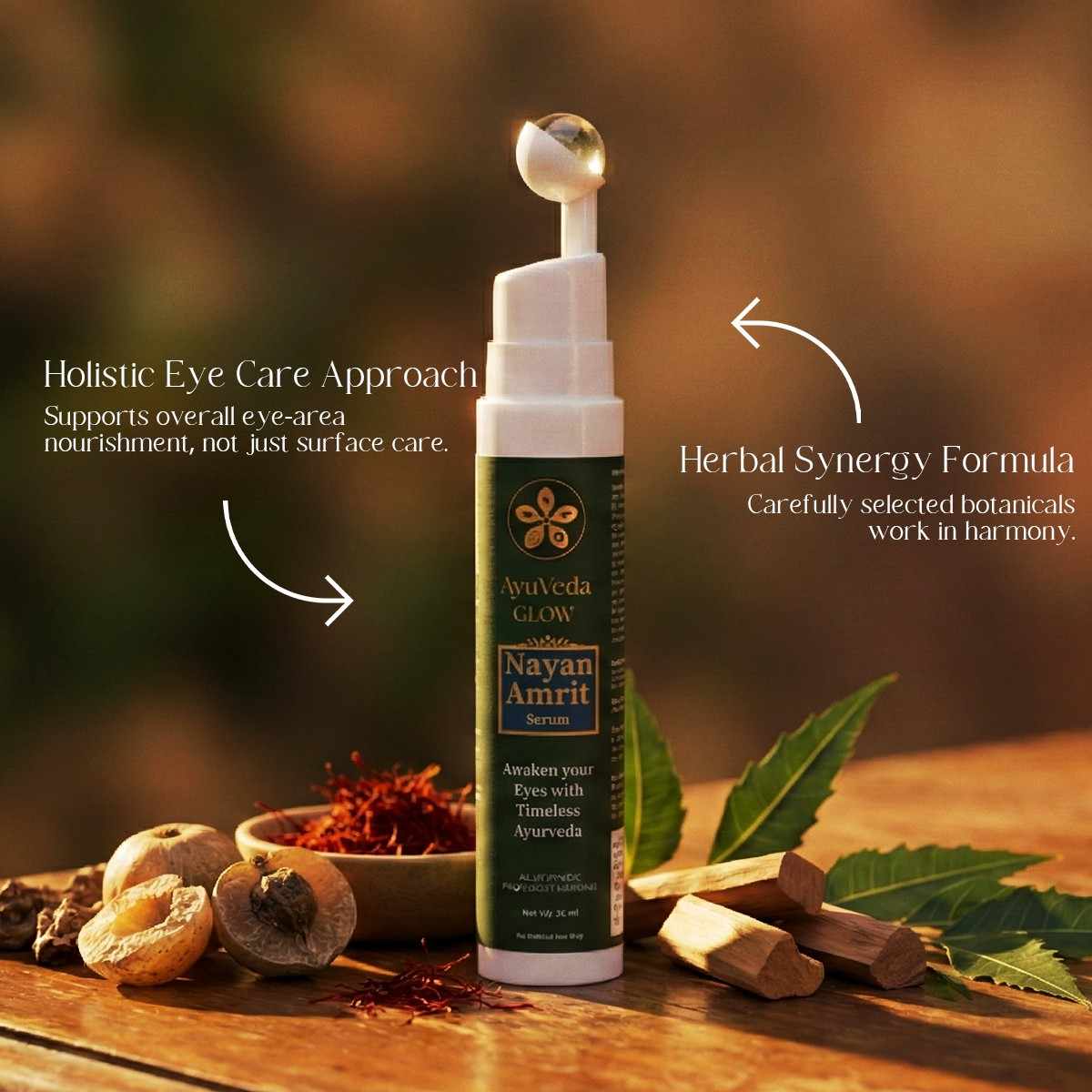 Herbal under eye serum for bright refreshed and youthful looking eyes