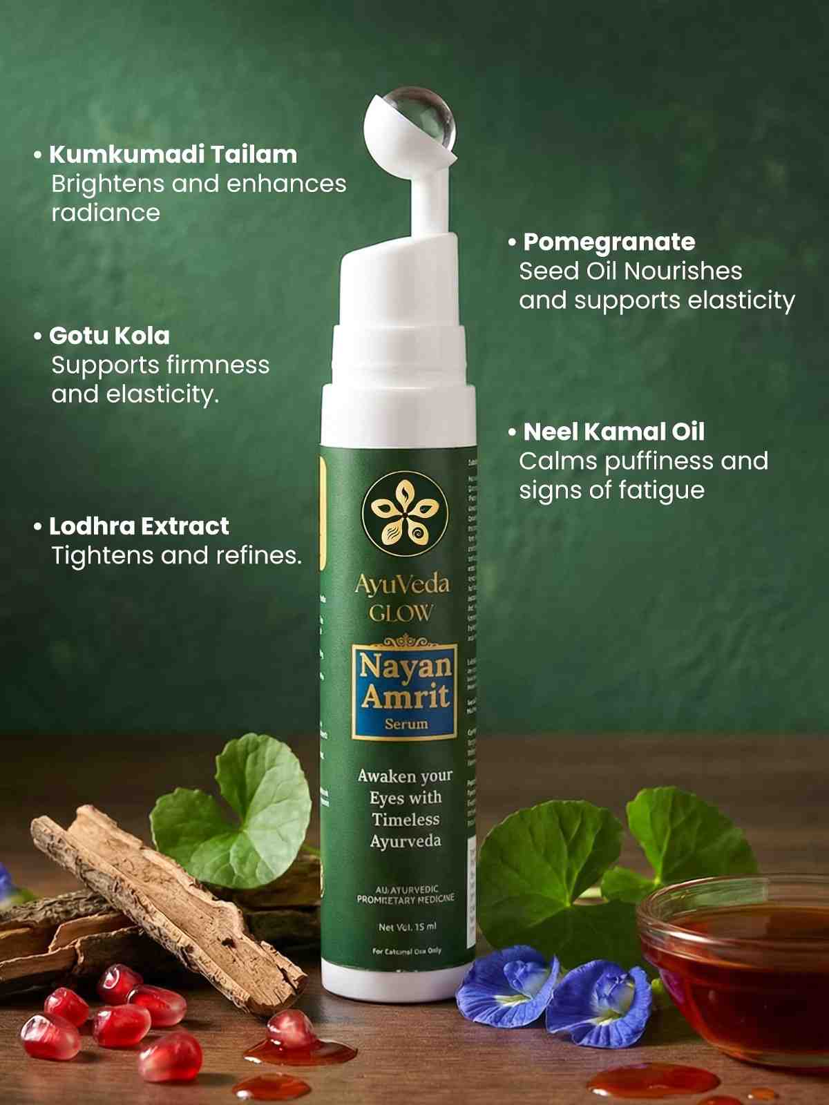 NayanAmrit Ayurvedic under eye serum for dark circles and puffiness