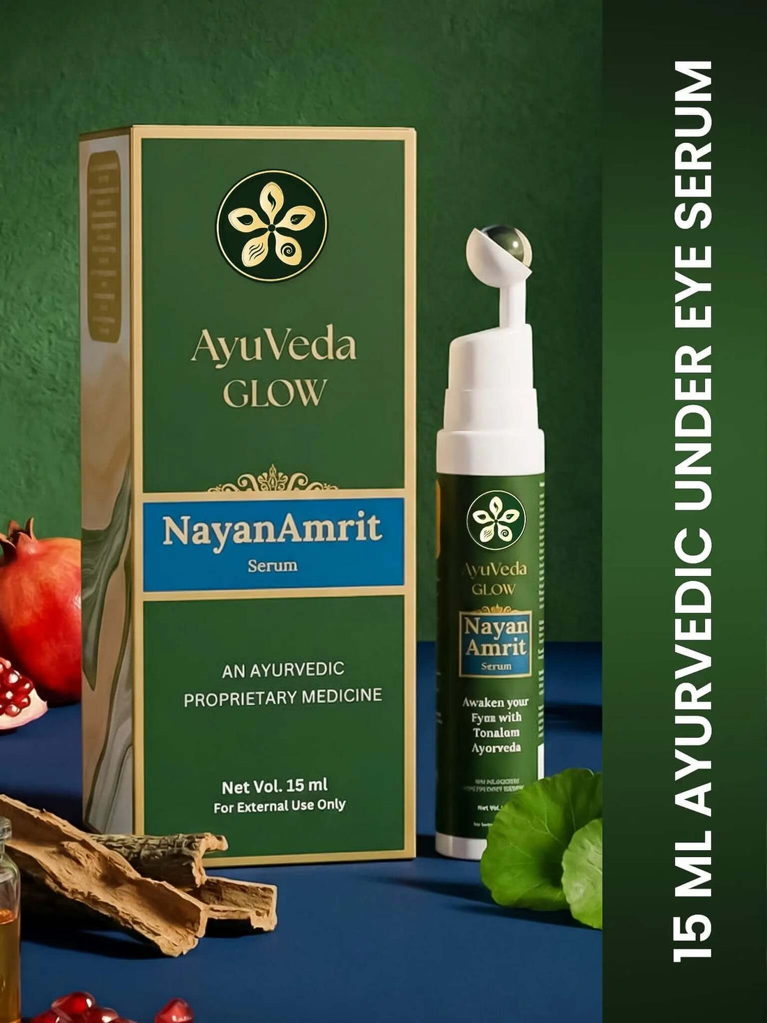 AyuVeda Glow Nayanamrit Ayurvedic under eye cream for dark circles and puffiness