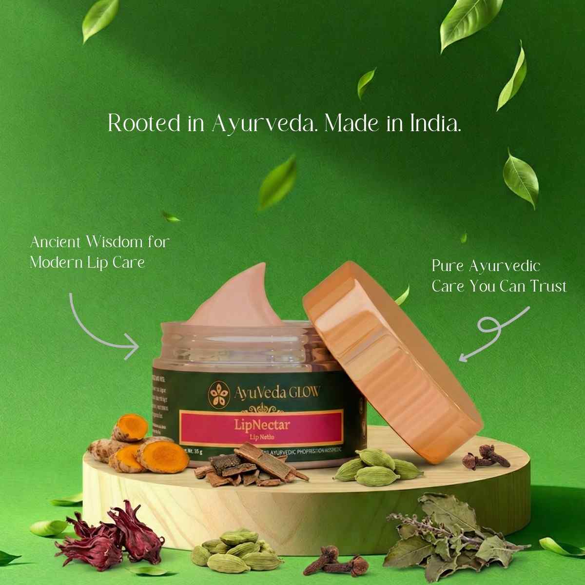 LipNectare Ayurvedic lip care for soft smooth and hydrated lips