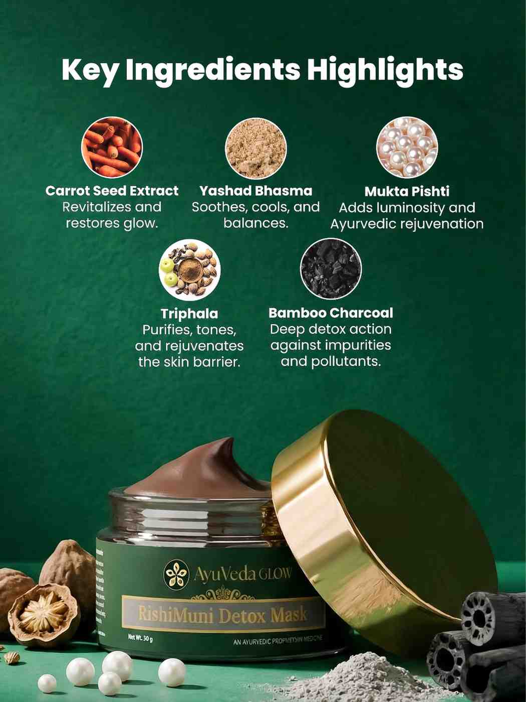 Ayurvedic detox face mask for clear refreshed and healthy skin