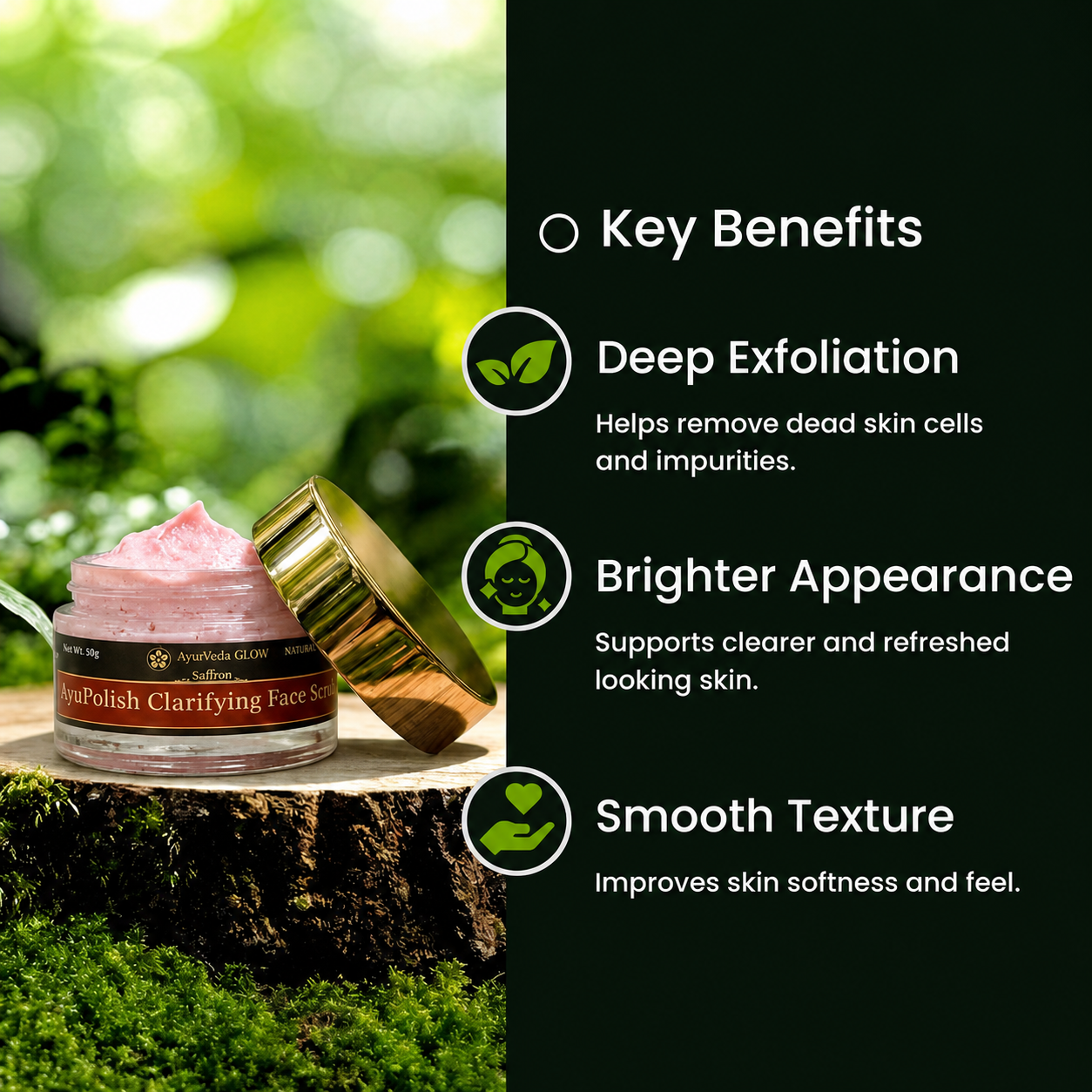 AyuPolish: Ayurvedic Clarifying Face Scrub -10g