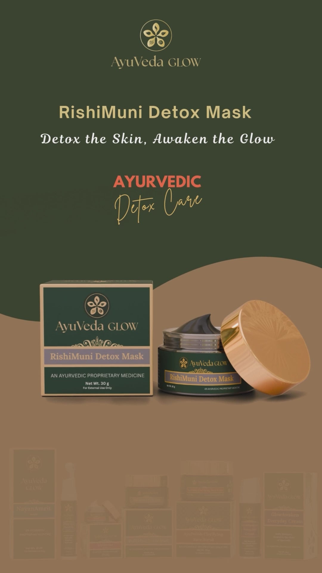 AyuVeda Glow face mask Ayurvedic skincare